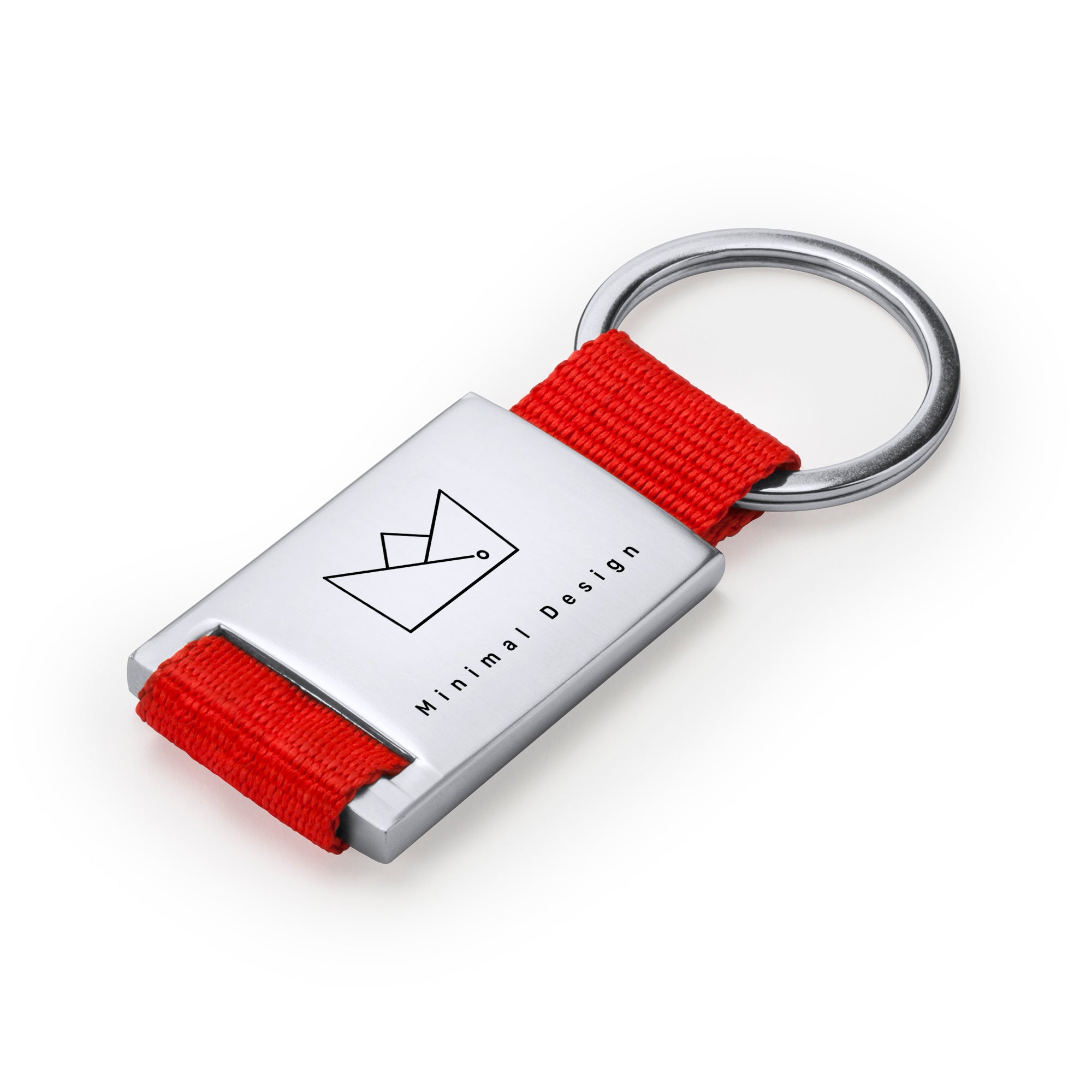 Portachiavi in Metallo con Cinturino in Poliestere Personalizzabile PS 00150