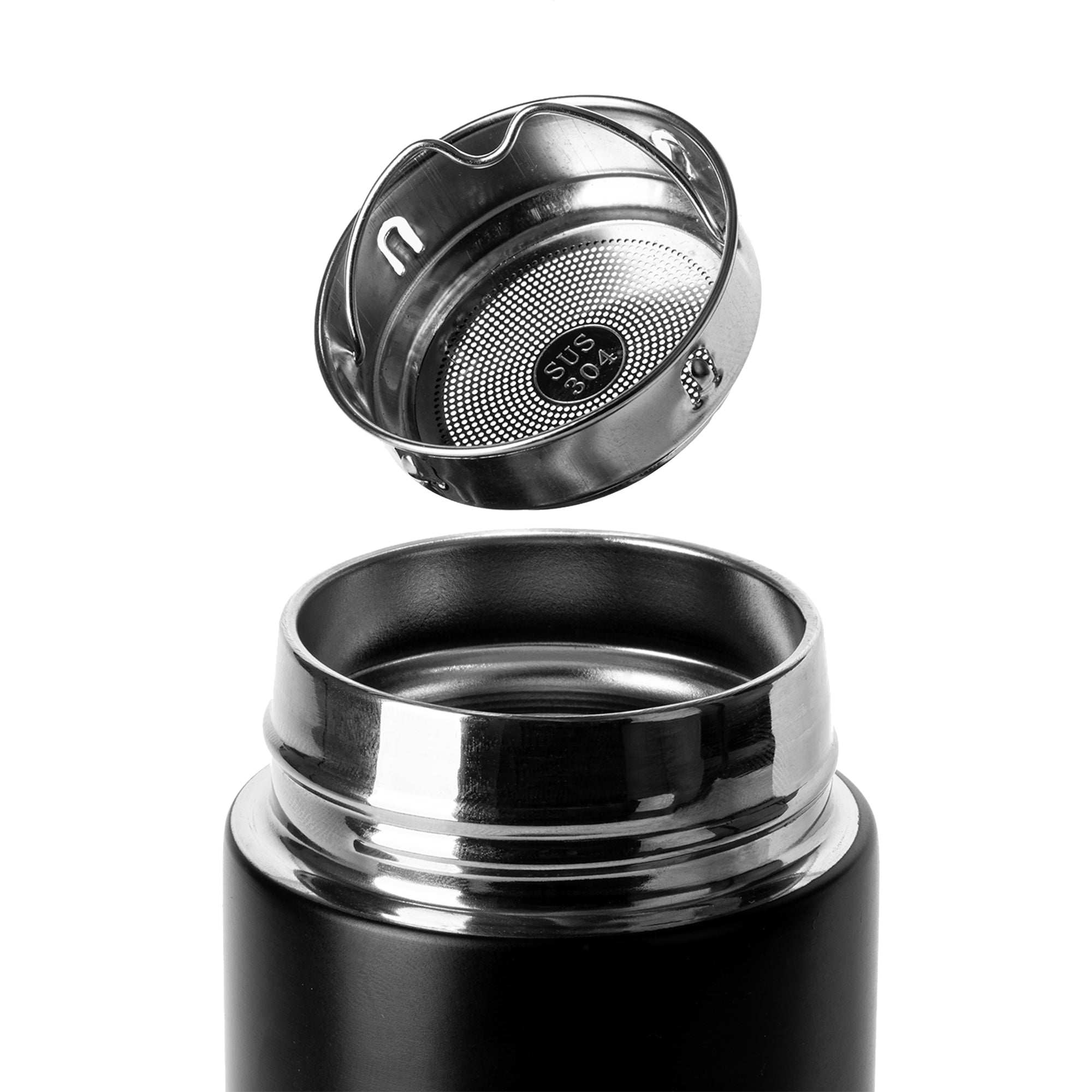 Thermos in Acciaio Inossidabile TAYOX a Doppia Parete con Infusore Tè e Base in Sughero – 460 ml PS 00529 PRS