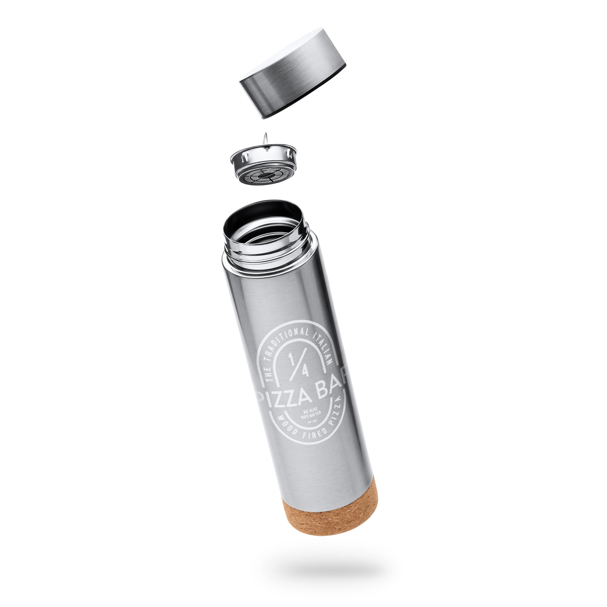Thermos in Acciaio Inossidabile TAYOX a Doppia Parete con Infusore Tè e Base in Sughero – 460 ml PS 00529 PRS