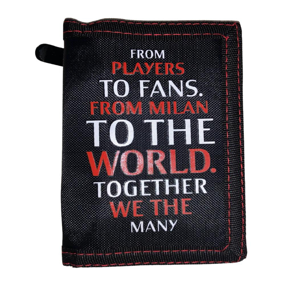 Portafoglio a Strappo Nero – Prodotto Ufficiale AC Milan Cod. PS 40729