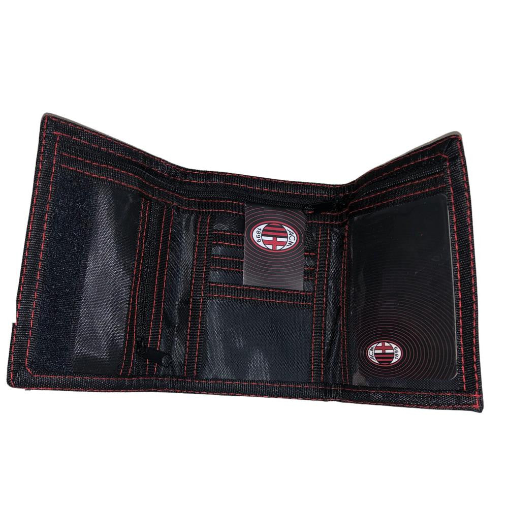 Portafoglio a Strappo Nero – Prodotto Ufficiale AC Milan Cod. PS 40729