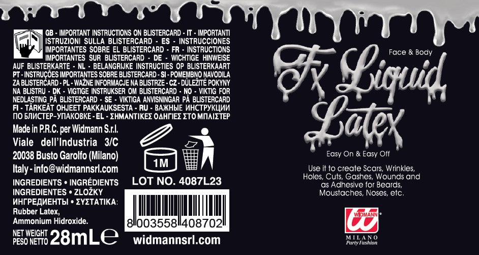 Make Up Halloween – Trucco Lattice Liquido Viso e Corpo – 28 ml – PS 01199