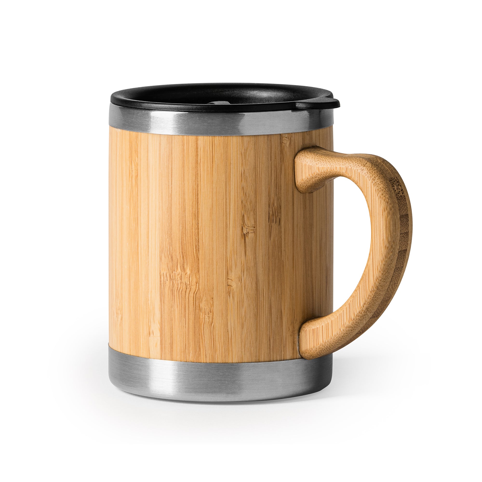 Tazza Termica in Acciaio Inossidabile e Bambù PANA – Doppia Parete – 340 ml – PS 00531 PRS