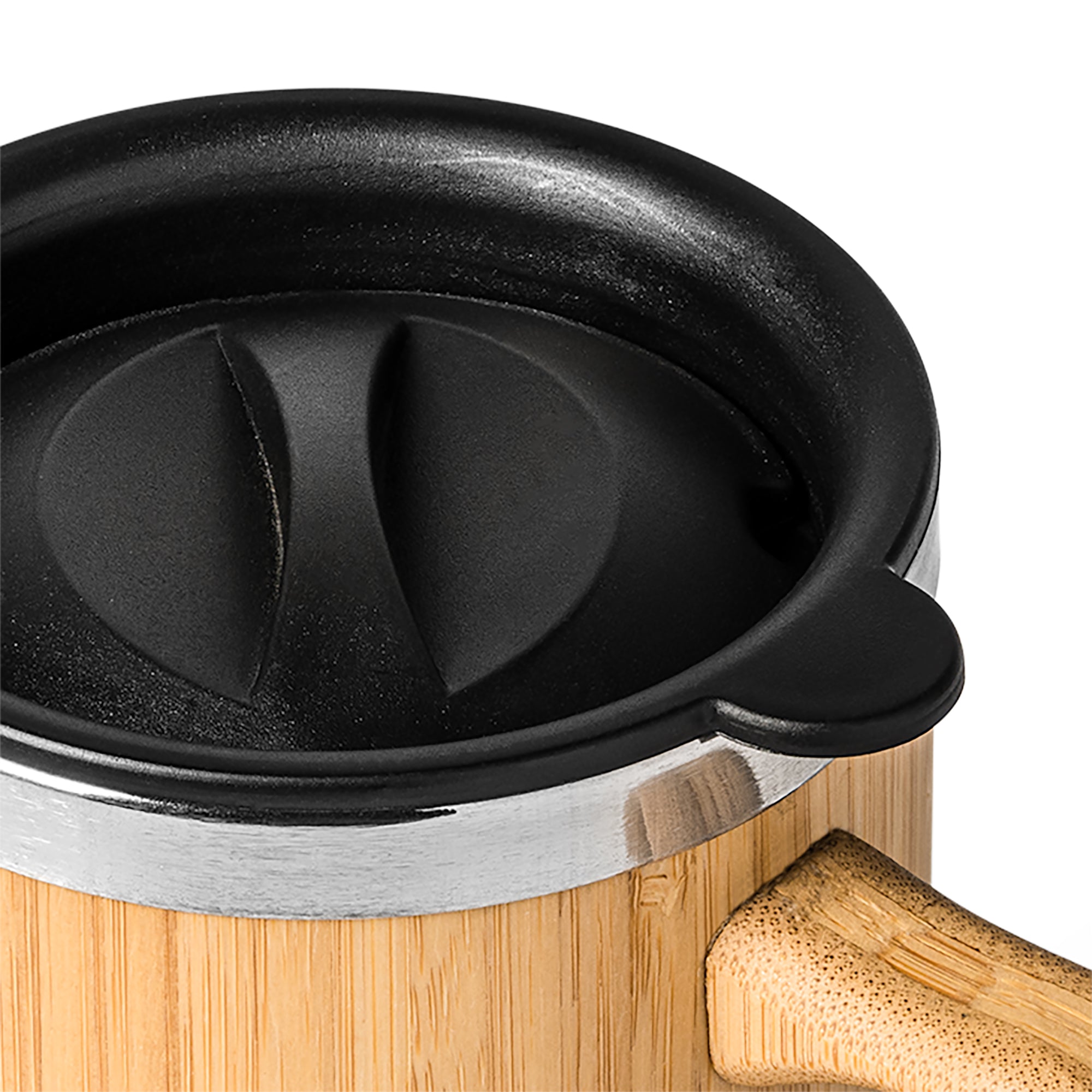 Tazza Termica in Acciaio Inossidabile e Bambù PANA – Doppia Parete – 340 ml – PS 00531 PRS