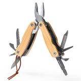 Multiutensile in Acciaio Inossidabile Manico in Bambù – 12 Funzioni – Personalizzabile Inciso – PS 00537