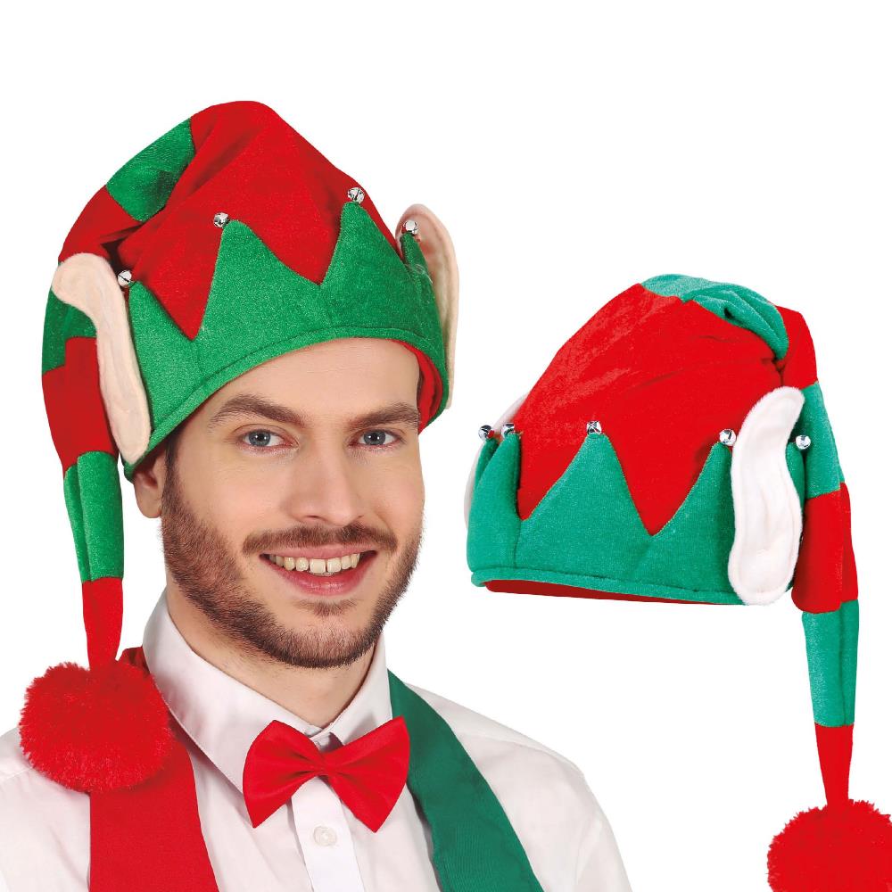 Cappello Elfo con Orecchie – Berretto Natalizio – PS 33556