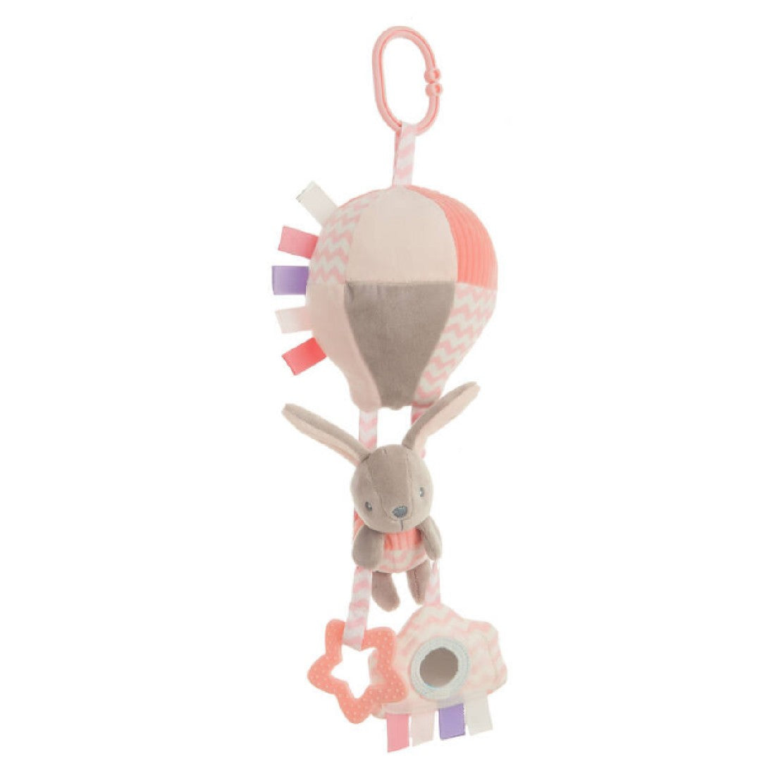 Globo Mongolfiera Orsetto Azzurro o Rosa con Suoni e Massaggiagengive – PS 41311