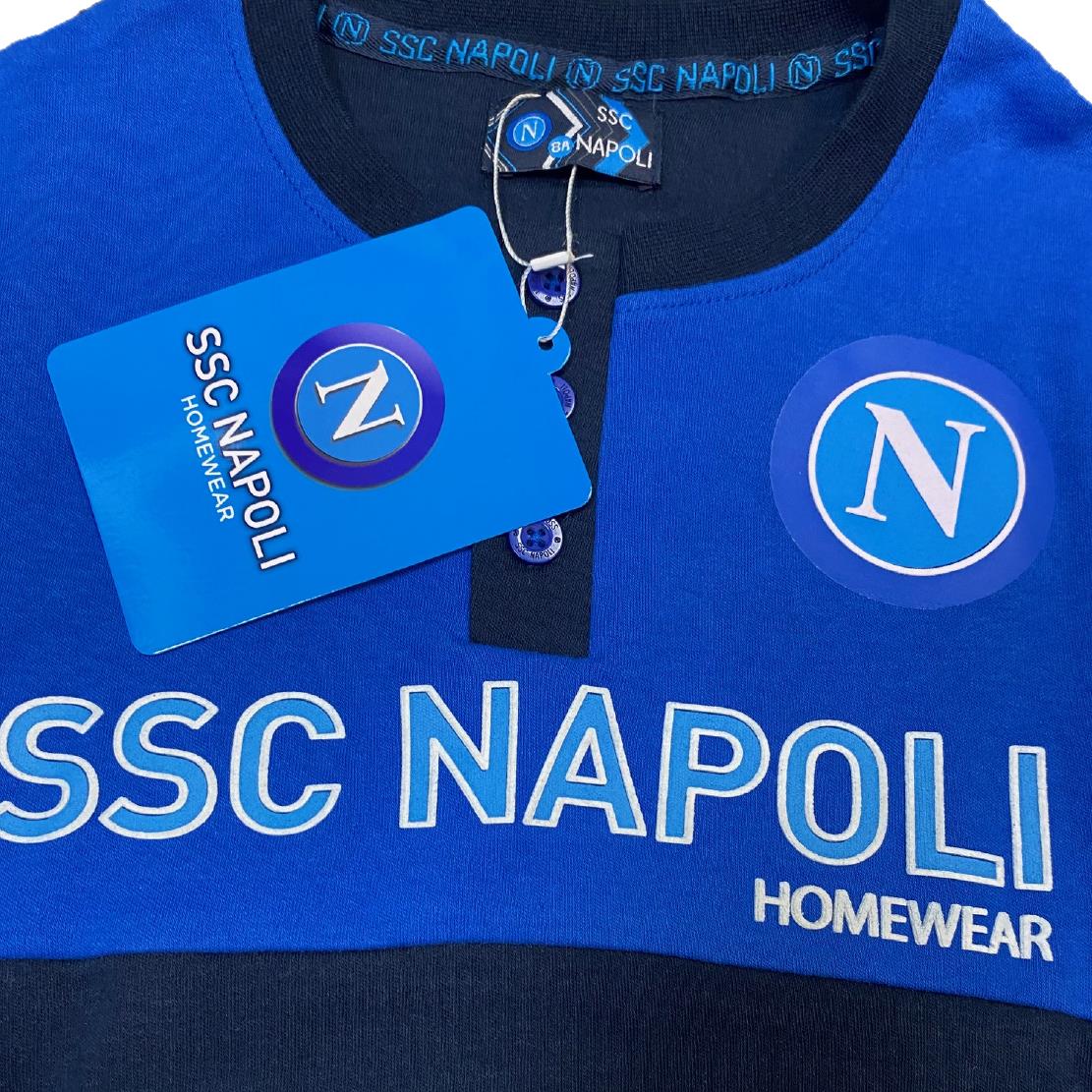 Pigiama SSC Napoli Ufficiale Caldo Cotone Interlock Ragazzo / Uomo – PS 41418