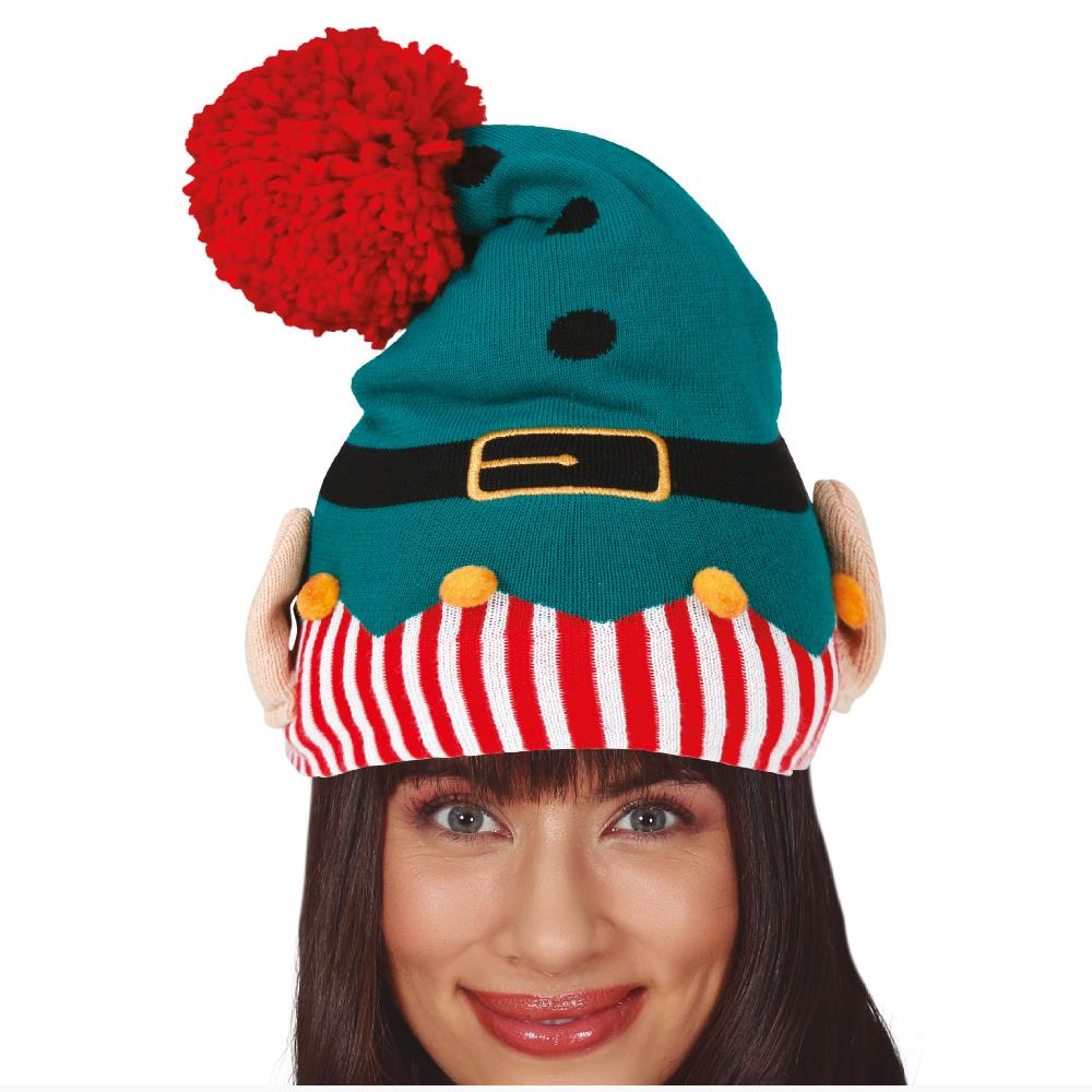Cappello Elfo con Pallina – Berretto Natalizio – PS 33559