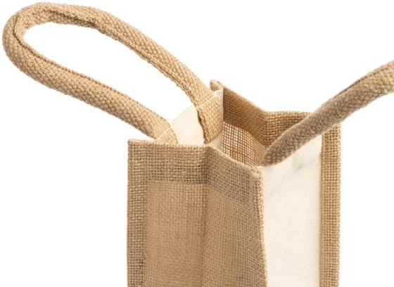 Borsa In Juta Plastificata Porta Bottiglia Personalizzabile Con Foto e Scritte PS 00053 PRS