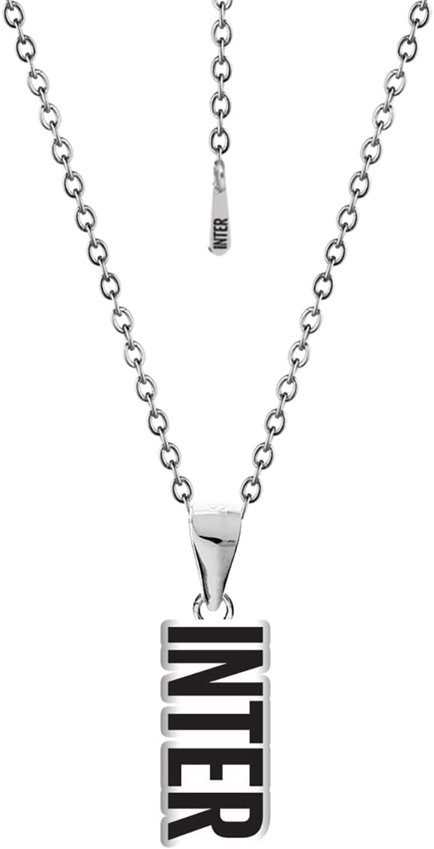 Collana ufficiale FC Inter con logo smaltato in acciaio 316L – Cod. 38026