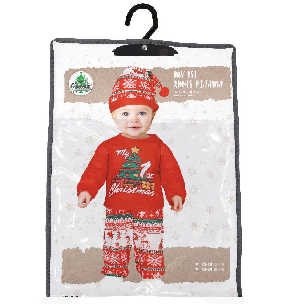 Pigiama Neonato “My 1st Xmas” Babbo Natale – Pigiami Santa Klaus – PS 33561