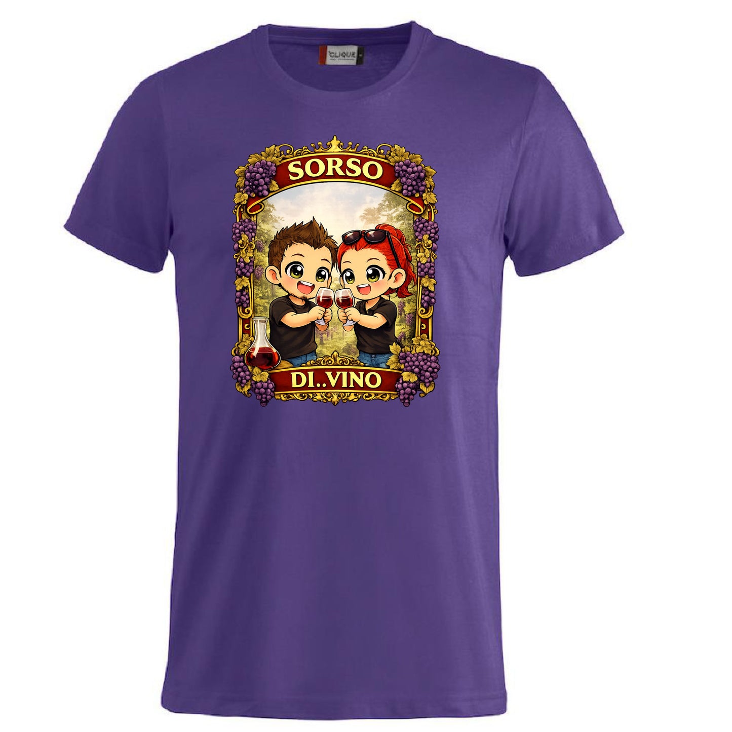 T-Shirt Divertente “Sorso di Vino” Personalizzabile con Nome – Idea Regalo per Amanti del Vino – PS 27431-A-142 PRS