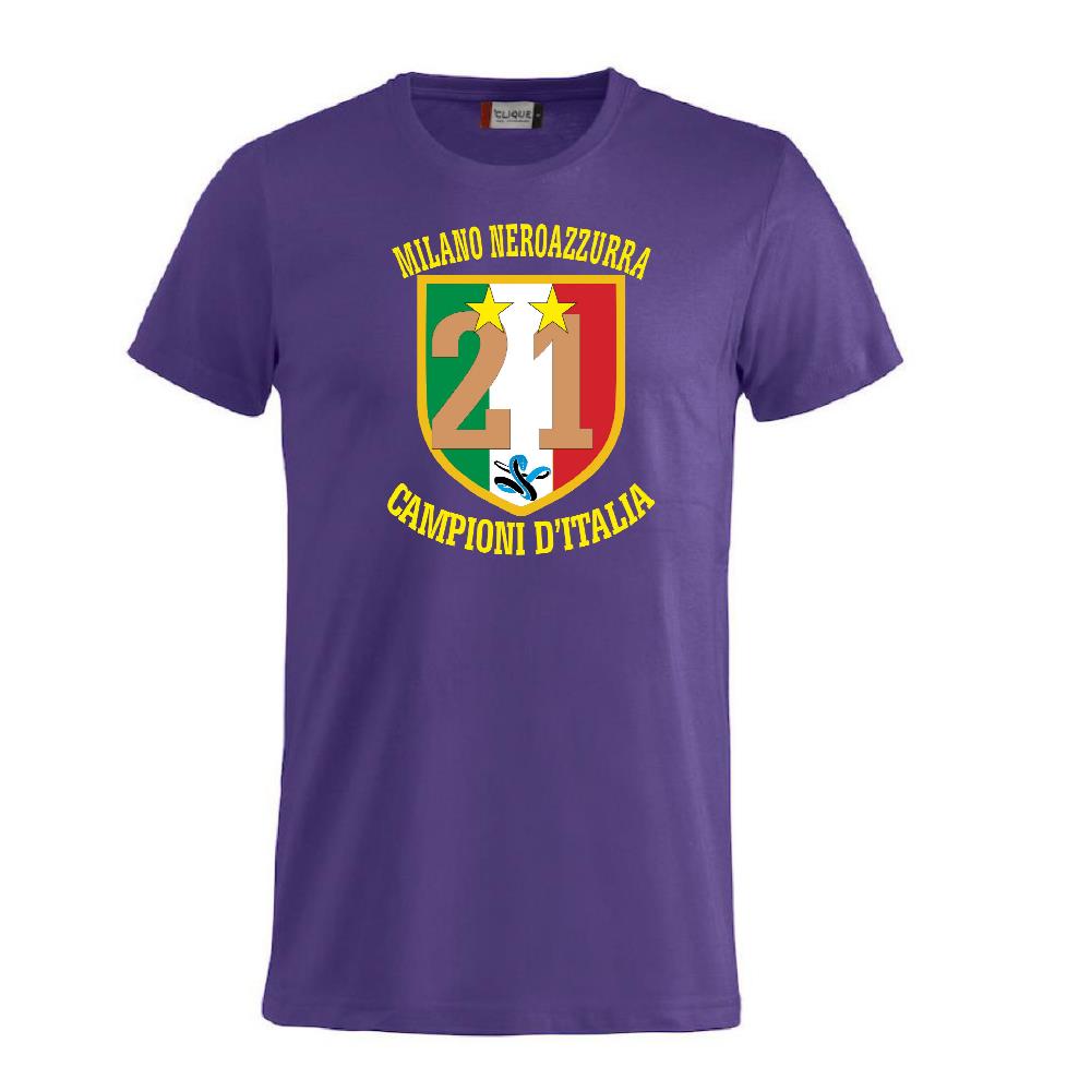 T-Shirt Scudetto Inter Campioni d’Italia 25/26 – Seconda Stella 21 Scudetti Scudetto Neroazzurro – PS 27431-A042