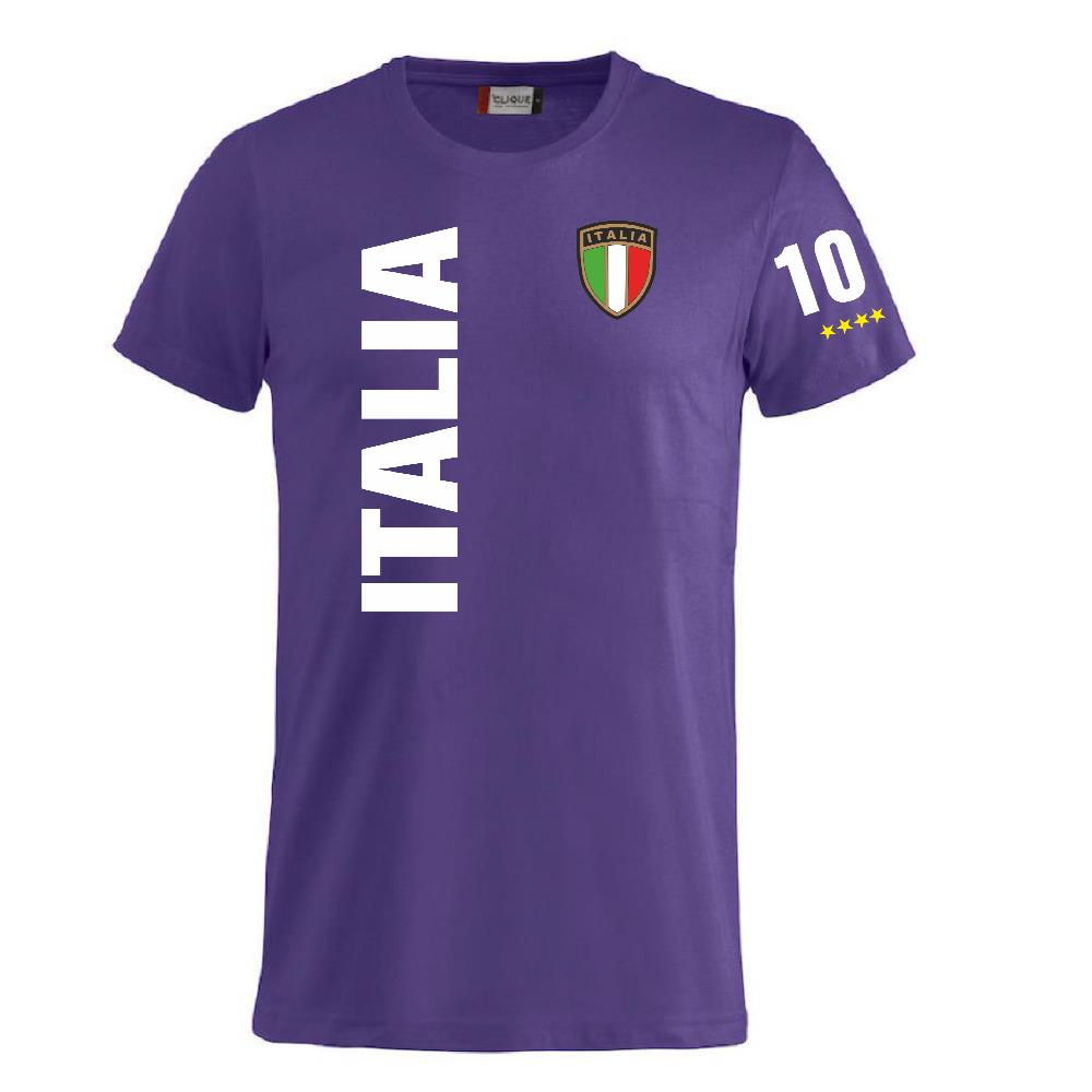 T-Shirt Italia In Cotone Personalizzabile con Nome e Numero PS 27431-A126