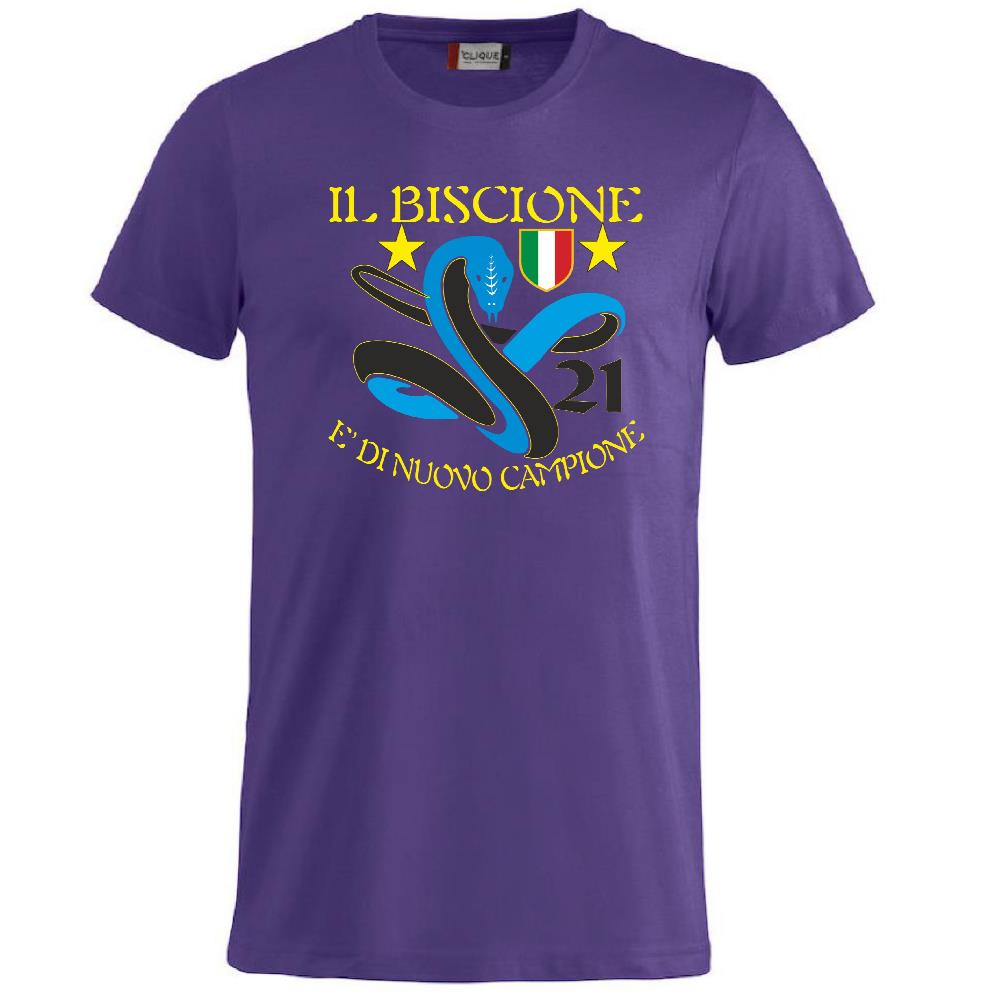 T-Shirt Calcio Inter Biscione Campioni d’Italia 25/26 – 21 Scudetti – PS 27431-INT-02