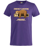 T-Shirt “Bradipo Energy Loading… Pause…” – Personalizzabile con Nome – PS 27431-A135