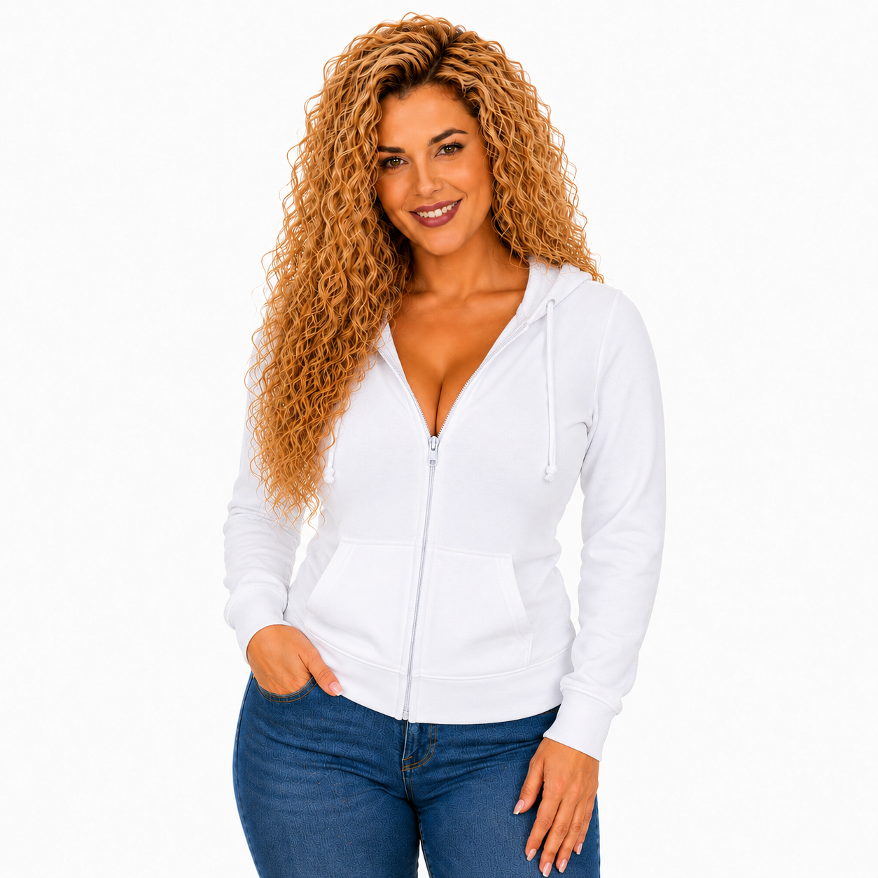 Basic Hoody Donna – Felpa con Cappuccio Full Zip Personalizzabile PS 02203 - PRS
