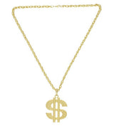 Collana Dollaro – Accessorio Costume Carnevale Gangster / Pappone – Oro – PS 00145
