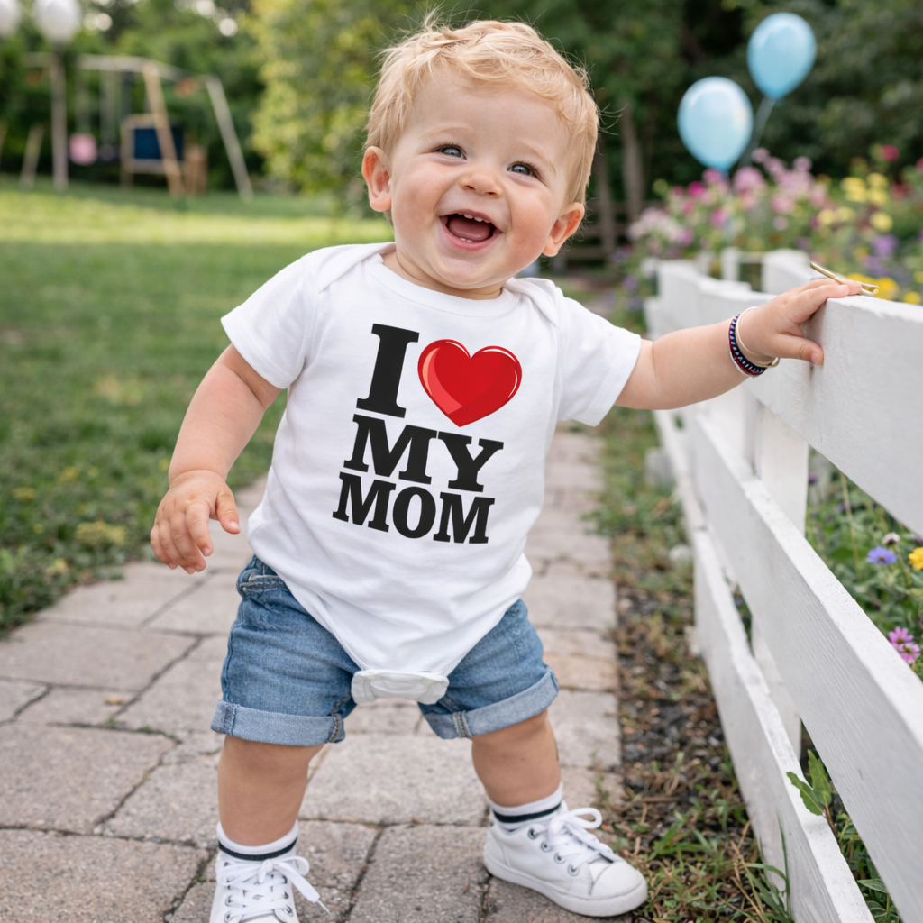Body Neonato Love My Mom Idea Regalo Festa della Mamma PS 28180-028 Mom