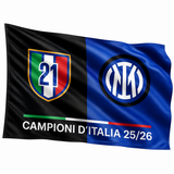 Bandiera Stadio Scudetto Inter 21 2025/2026 140x100 cm Bandierone Tifosi PS 03656