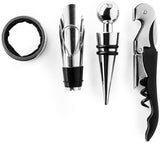 Set da Vino con Accessori in Acciaio Inox – Custodia in Sughero PS 00566