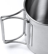 Tazza in Acciaio TEIDE con Manici Pieghevoli – 450 ml – Personalizzabile PS 00567 PRS