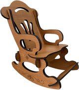 Mini Sedia a Dondolo “Finalmente in Pensione” o Neutra – con Cuscino Personalizzabile PS 00011 PRS