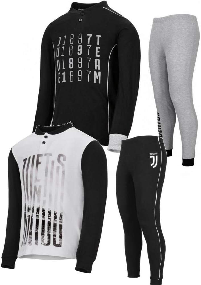 Pigiama Juventus Ragazzo Serafino Mezza Stagione – Personalizzabile – PS 30101
