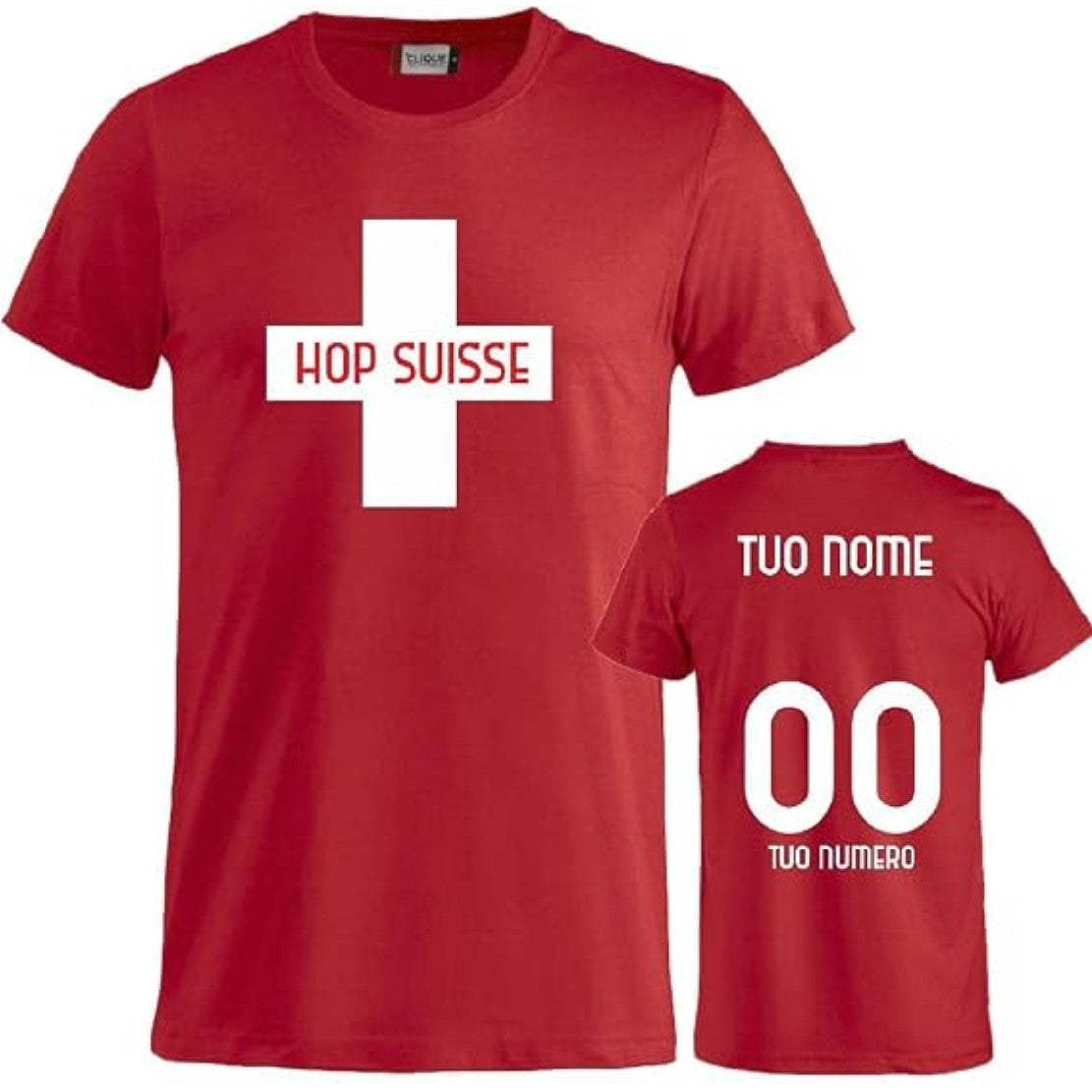 T-Shirt Rossocrociata Maglietta Svizzera Hop Suisse Personalizzata Nome e Numero PS 27431-A046