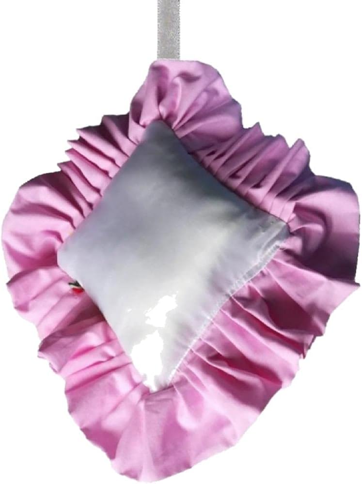 Cuscino Lusso con Volant Personalizzabile – Ideale come Fiocco Nascita – Cod. 40461 PRS