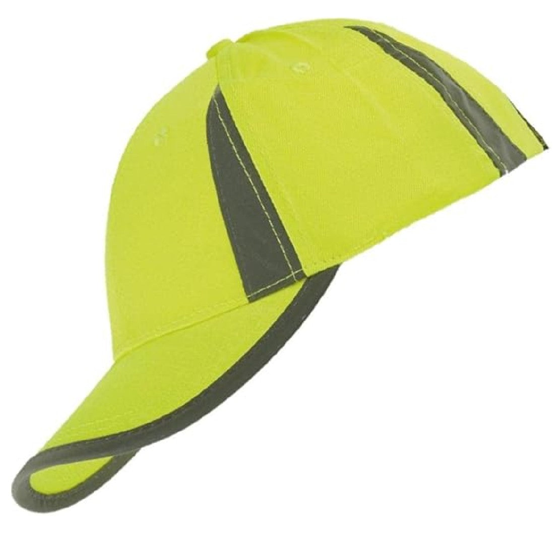 Cappello Alta Visibilita' con Bande Riflettenti Cappellino con Visiera Personalizzabile con Stampa o Ricamo PS 05320