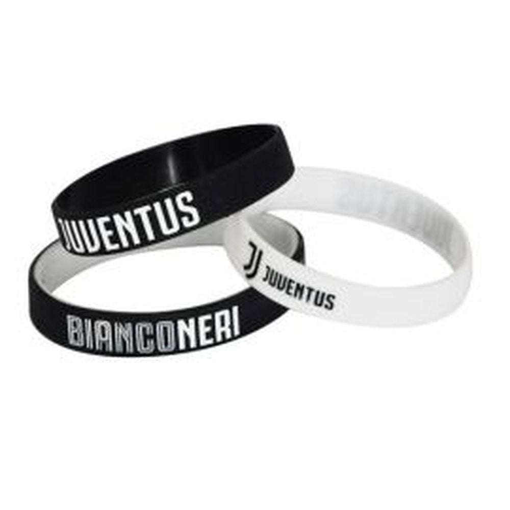 Kit 3 Braccialetti in Silicone Bianconeri Juventus JJ – Multicolore – PS 07627
