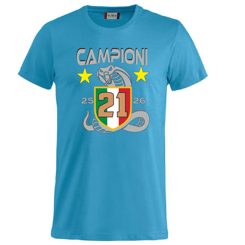T-Shirt Inter Campione d’Italia 2025/2026 –  21 Scudetti Biscione  – PS 27431-INT-08