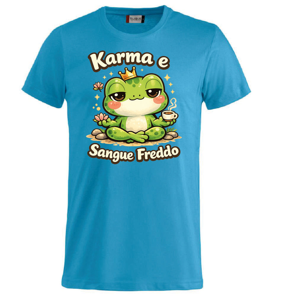 T-shirt Adulto e Bambino Unisex – Rana Karma e sangue freddo - PS 27431-A140
