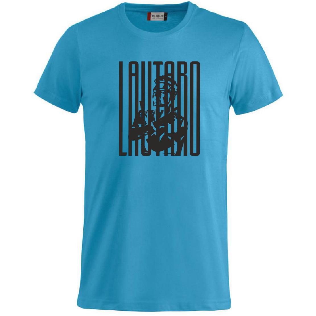 T-Shirt Lautaro Martinez Magliette Tifosi Interisti Maglietta in Cotone Abbigliamento Calcio PS 27431-A033