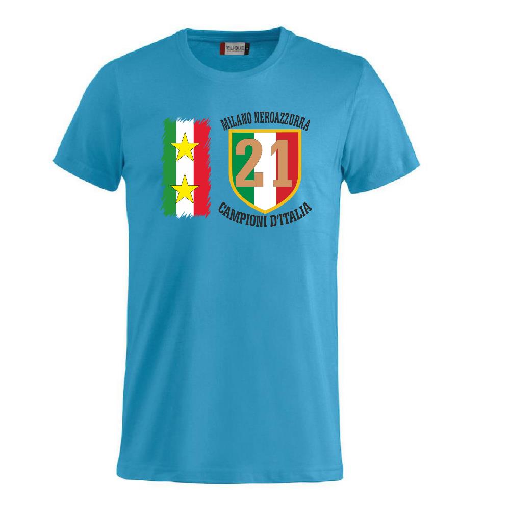 T-Shirt Calcio Inter Campioni d’Italia Serie A – 21 Scudetti Seconda Stella – PS 27431-A068