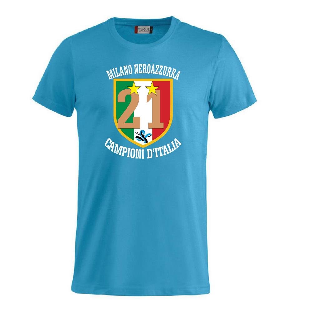 T-Shirt Scudetto Inter Campioni d’Italia 25/26 – Seconda Stella 21 Scudetti Scudetto Neroazzurro – PS 27431-A042
