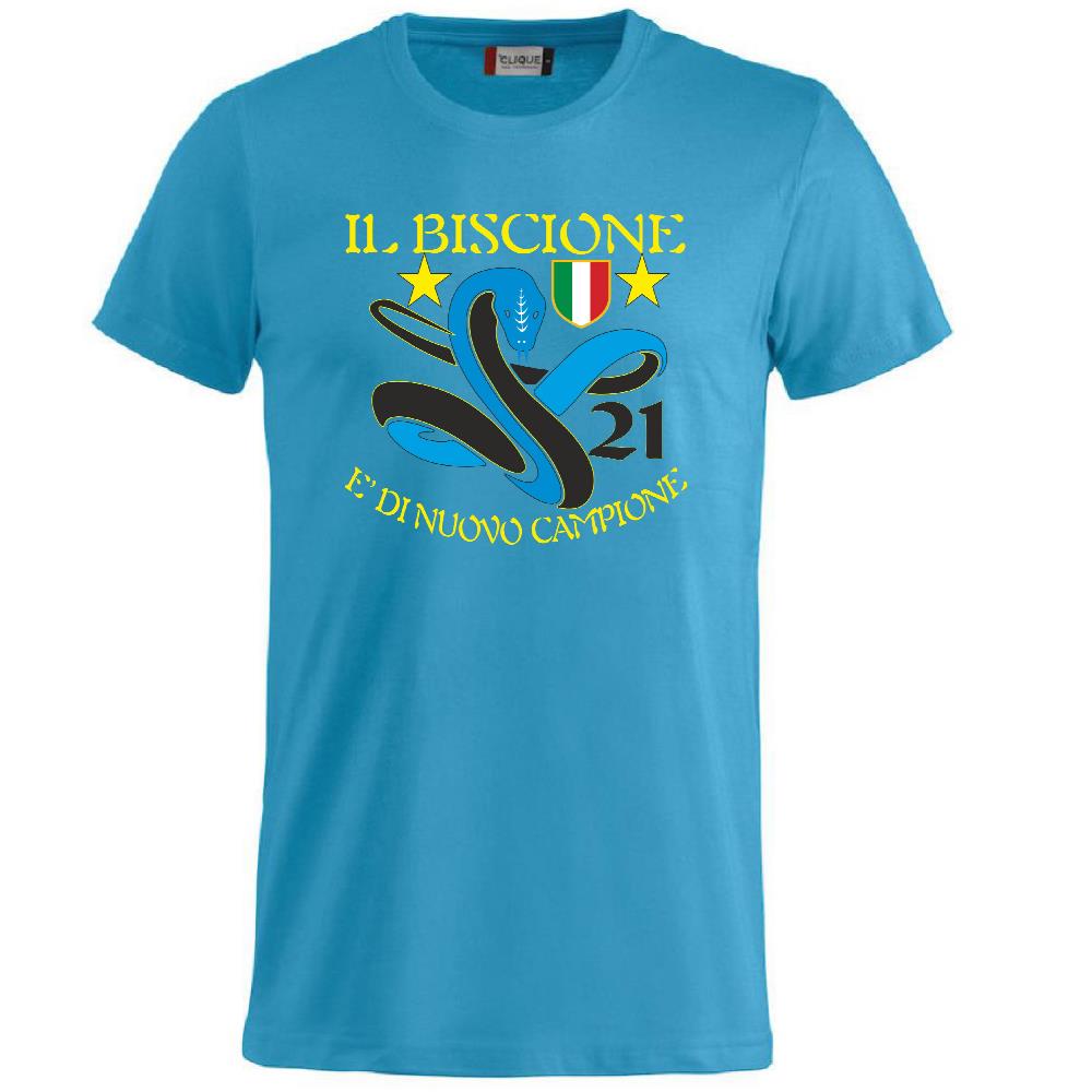 T-Shirt Calcio Inter Biscione Campioni d’Italia 25/26 – 21 Scudetti – PS 27431-INT-02