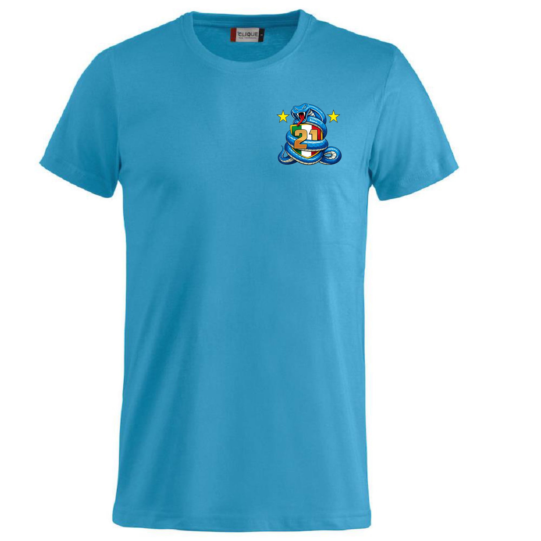 T-Shirt Neroazzurri Campioni d’Italia 2025/2026 –  21 Scudetti 100% Cotone  – PS 27431-INT-09