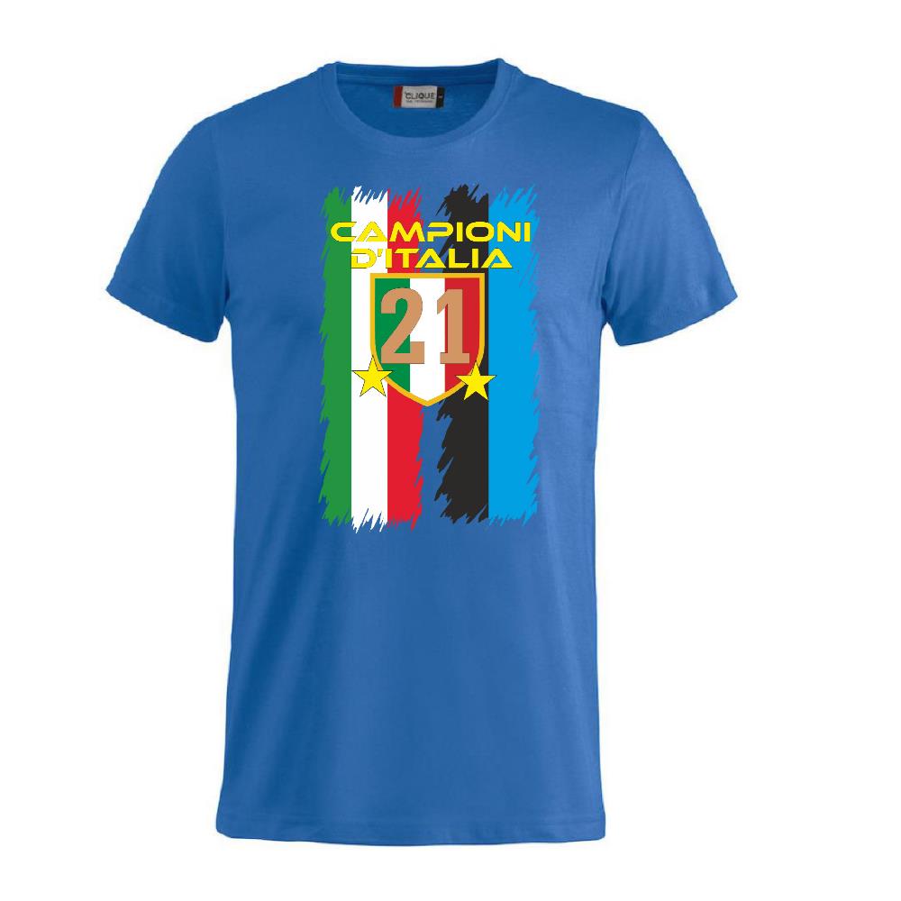 T-Shirt Calcio Inter Campioni d’Italia 2025/26 – 21 Scudetti 2 Stelle – PS 27431-INT-06