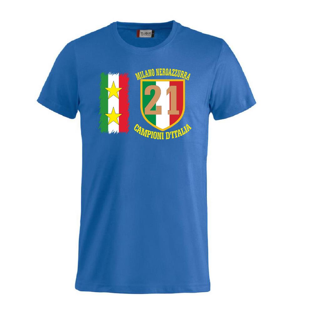 T-Shirt Calcio Inter Campioni d’Italia Serie A – 21 Scudetti Seconda Stella – PS 27431-A068
