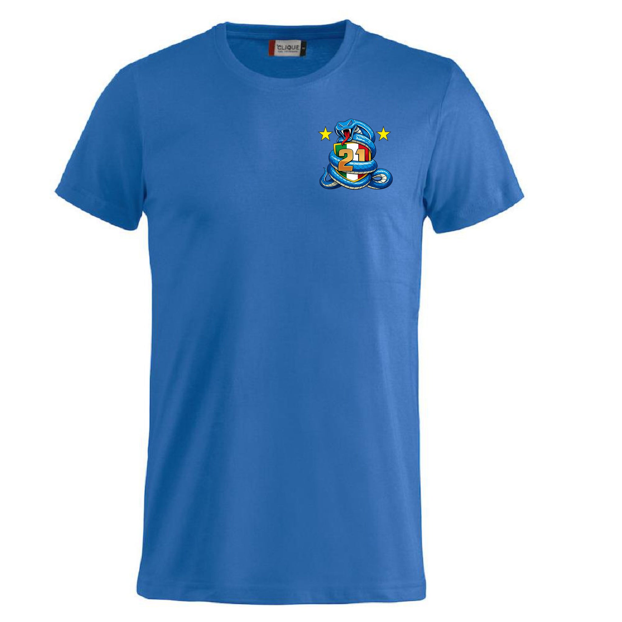 T-Shirt Neroazzurri Campioni d’Italia 2025/2026 –  21 Scudetti 100% Cotone  – PS 27431-INT-09