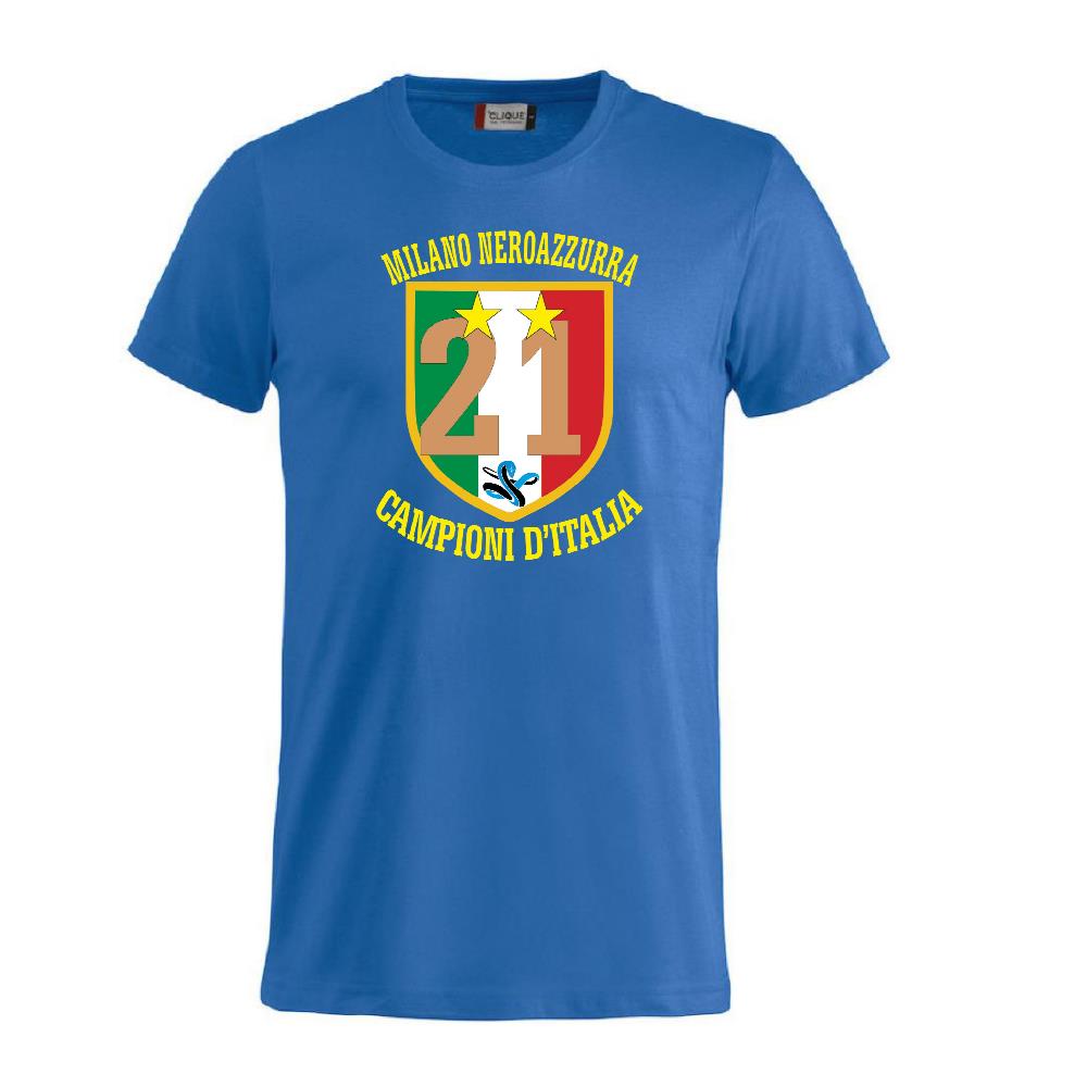 T-Shirt Scudetto Inter Campioni d’Italia 25/26 – Seconda Stella 21 Scudetti Scudetto Neroazzurro – PS 27431-A042