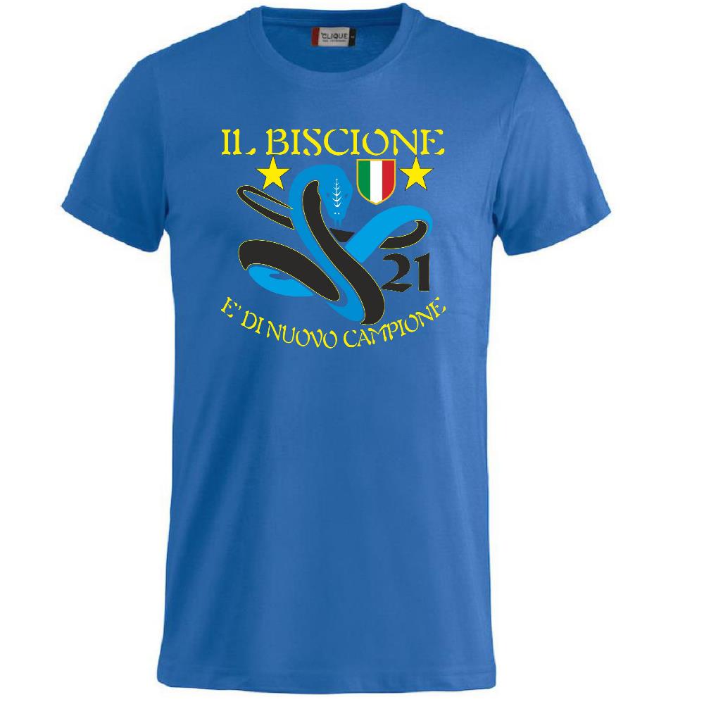 T-Shirt Calcio Inter Biscione Campioni d’Italia 25/26 – 21 Scudetti – PS 27431-INT-02