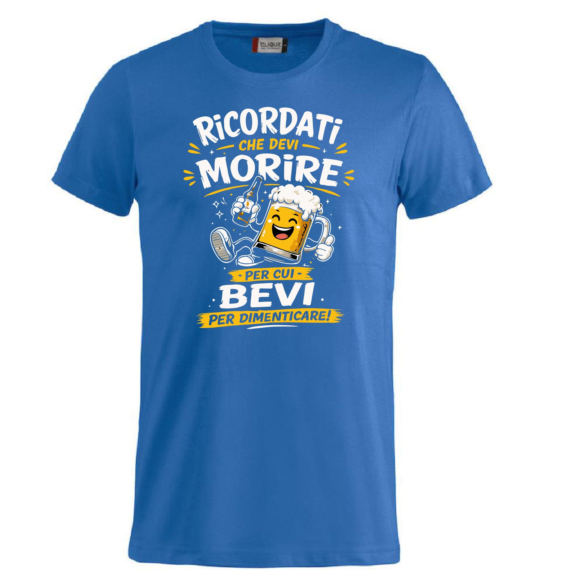 T-Shirt Simpatica Ricordati Che Devi Morire ..Per cui Bevi Per Dimenticare ! – Personalizzabile con Nome – PS 27431-A-153