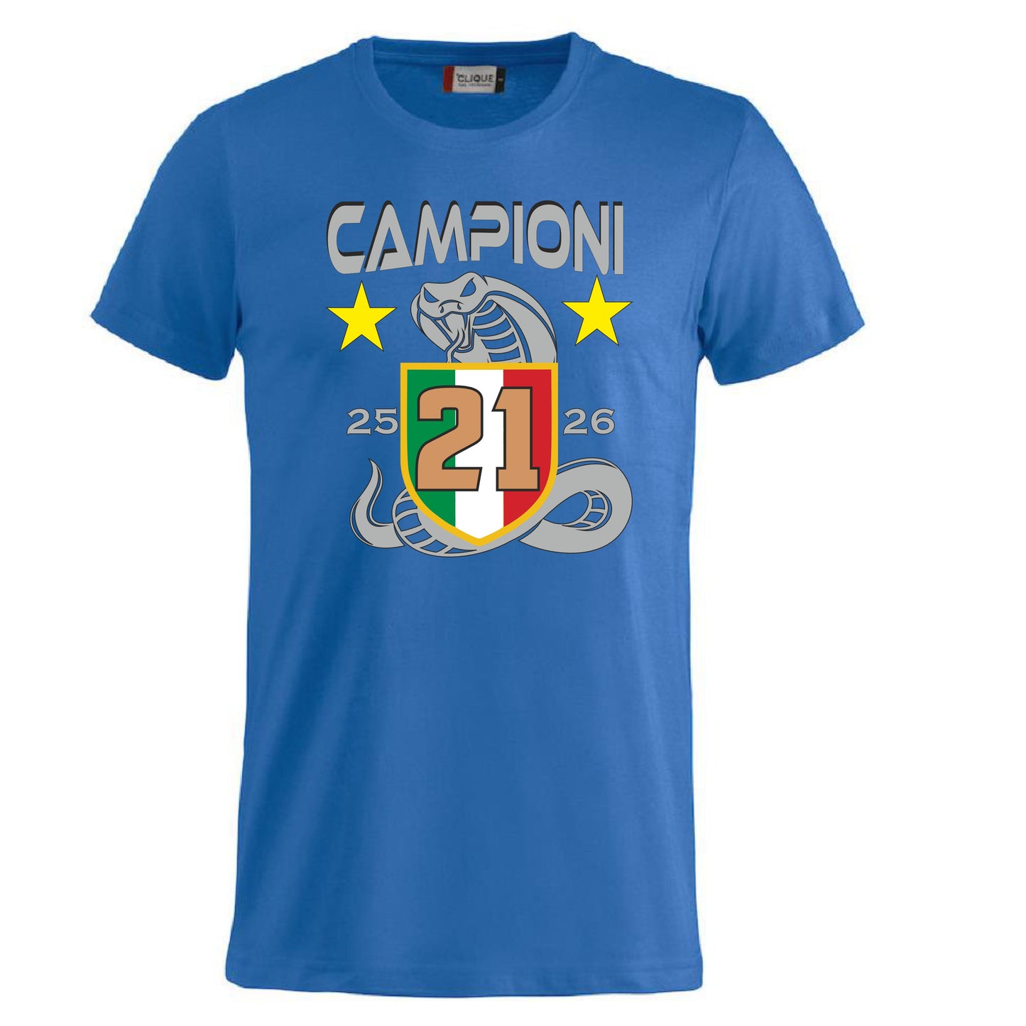 T-Shirt Inter Campione d’Italia 2025/2026 –  21 Scudetti Biscione  – PS 27431-INT-08