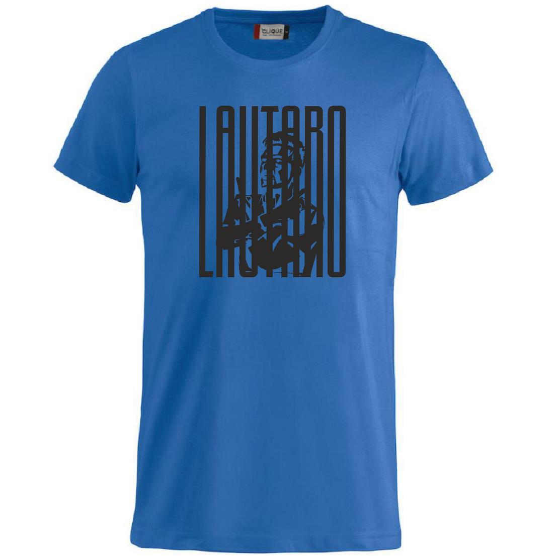 T-Shirt Lautaro Martinez Magliette Tifosi Interisti Maglietta in Cotone Abbigliamento Calcio PS 27431-A033