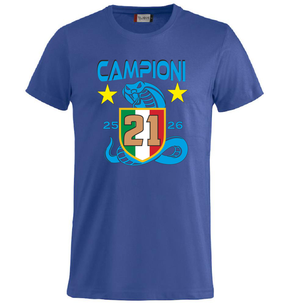 T-Shirt Inter Campione d’Italia 2025/2026 –  21 Scudetti Biscione  – PS 27431-INT-08