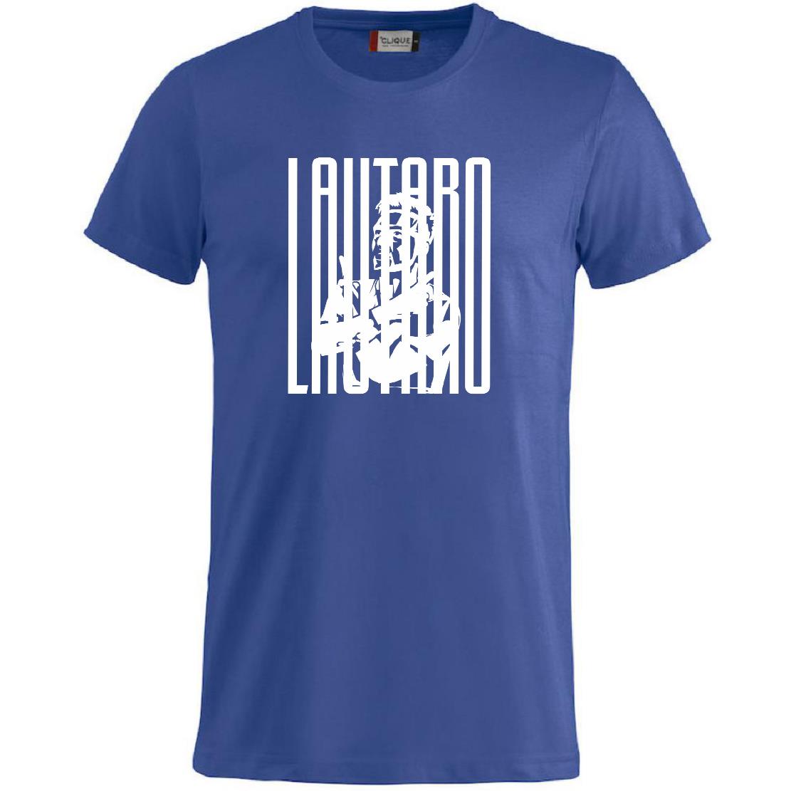 T-Shirt Lautaro Martinez Magliette Tifosi Interisti Maglietta in Cotone Abbigliamento Calcio PS 27431-A033